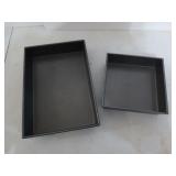 Two cake pans, Calphalon 8x8-in and Chicago