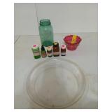 A Ball Perfect Mason jar, missing lid, a