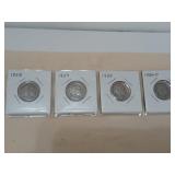 Buffalo nickels, 1923, 1929, 1935, and 1936 - D,