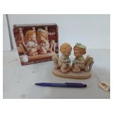 Enesco figurine, "a friendly chat and a cup of