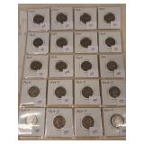 20 Jefferson nickels, 1964 and 1964 -D, see