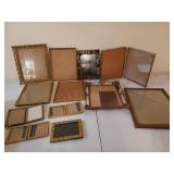 13 assorted picture frames, most need new glass
