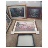 Seven pieces of wall decor, 29x38 is the