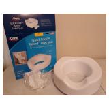 Quick-lock raised toilet seat by Carex, with box