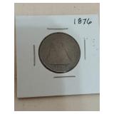 1876 seated liberty quarter