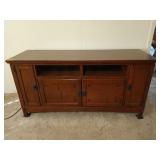 Wooden media console/tv table, 29x20x60 in