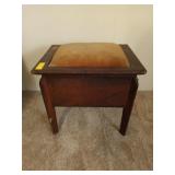 Piano bench with lid, 18x20x15 in