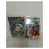 Two action figures from the comic book Spawn,