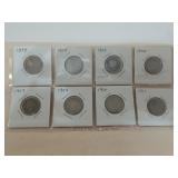 Liberty Head nickels, 1885, 1902, 1905, 1906,