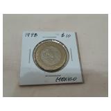 1998 10 peso Mexican coin