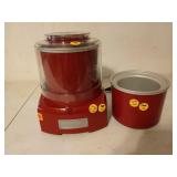 Red Cuisinart ice cream maker, works, missing