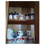 Shelf contents, includes Campbell