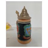 German stein, 7 in, with lid