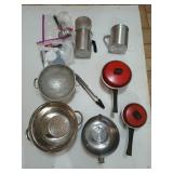 Box filled with kitchen goodies including