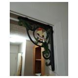 Cast iron shelf bracket /door decor with rooster