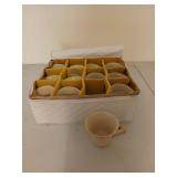 12 Lenox Eclipse teacups in storage bag