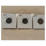 1863, 1881, 1883 Indian Head pennies