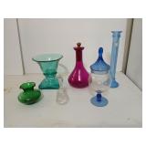 Colorful glass decor collection, includes two