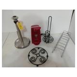 Electric can opener, works, two paper towel