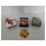Assorted coaster sets, some are new package, 13