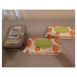 Three new packages of baby wipes / large
