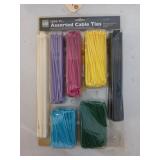 New package of 1,000 piece assorted cable ties
