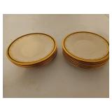 12 Lenox eclipse saucers, 6 in