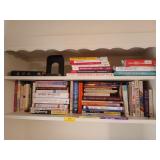Two shelves of books