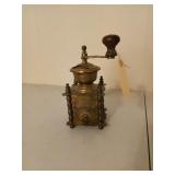 Brass and Metal decorative coffee grinder, 10 in