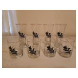 Eight piece bar glasses by Jerry Raedeke