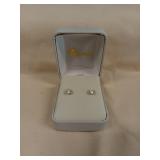 Pair of 14 karat, CZ? Stud Earrings