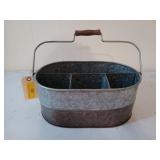 Galvanized organizer, 6x13 in