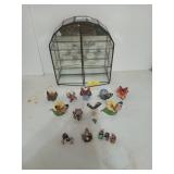 Glass display, 13x12x4 in,  doors need repair,