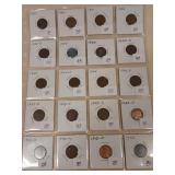 20 wheat pennies from 1937 to 1952, see picture