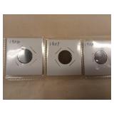 Indian Head pennies, 1906, 1907, 1908