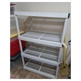 Four-tier plastic shelf, 56x36x24 in