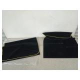 Two velvet silverware protectors, 13x21 inches