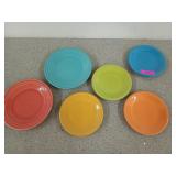 Collection of six tropical colored Fiesta