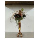 27 inch floral accent arrangement with feathers