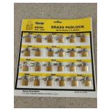 New 24 pack Nuevo brass padlocks