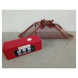 Christmas decor, including silver plated tea