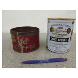 A&P coffee tin, missing lid, and a 2010 John