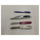 Three pocket knives two are colonial