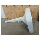 Pedestal sink with Moen faucet 34x19x21 in