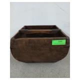 8 inch wooden basket with handle