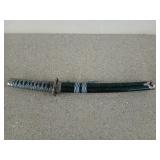 10 inch katana with green scabbard