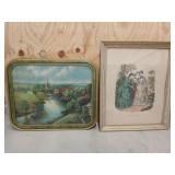 Two pieces of wall art, one is in a beautiful