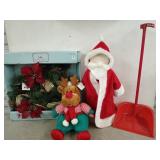 Christmas decor, including a 16-in wreath, a