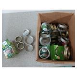 Box filled with canning jar lids