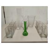 Glass vase collection, 6 to 16 in
